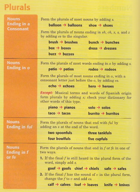 Homework plural form picture