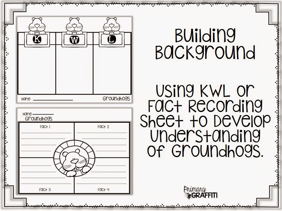 Primary Graffiti: Groundhog Informational Book Companion