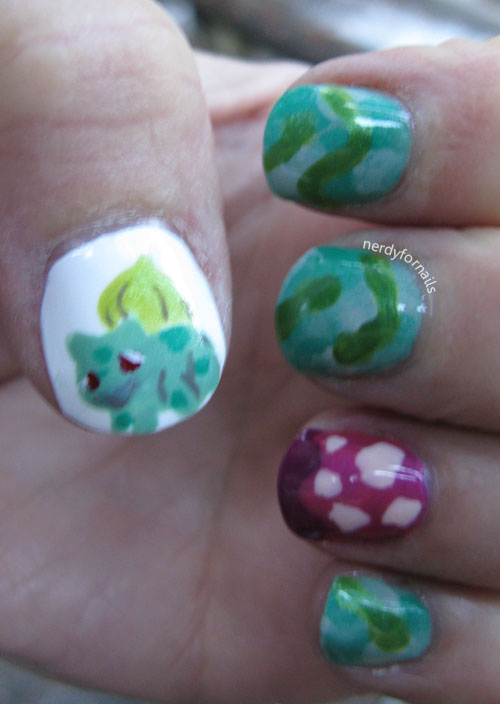 Nerdy for Nails Pokemon Challenge Week 1 Bulbasaur