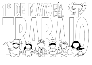 Día del trabajo para colorear primero de mayo para colorear