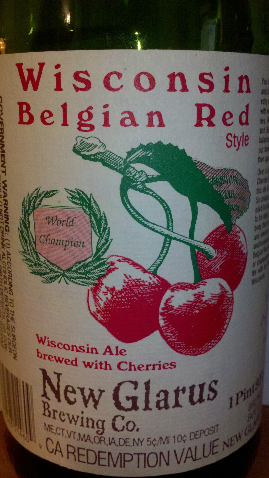 The Cork Stops Here New Glarus Wisconsin Belgian Red