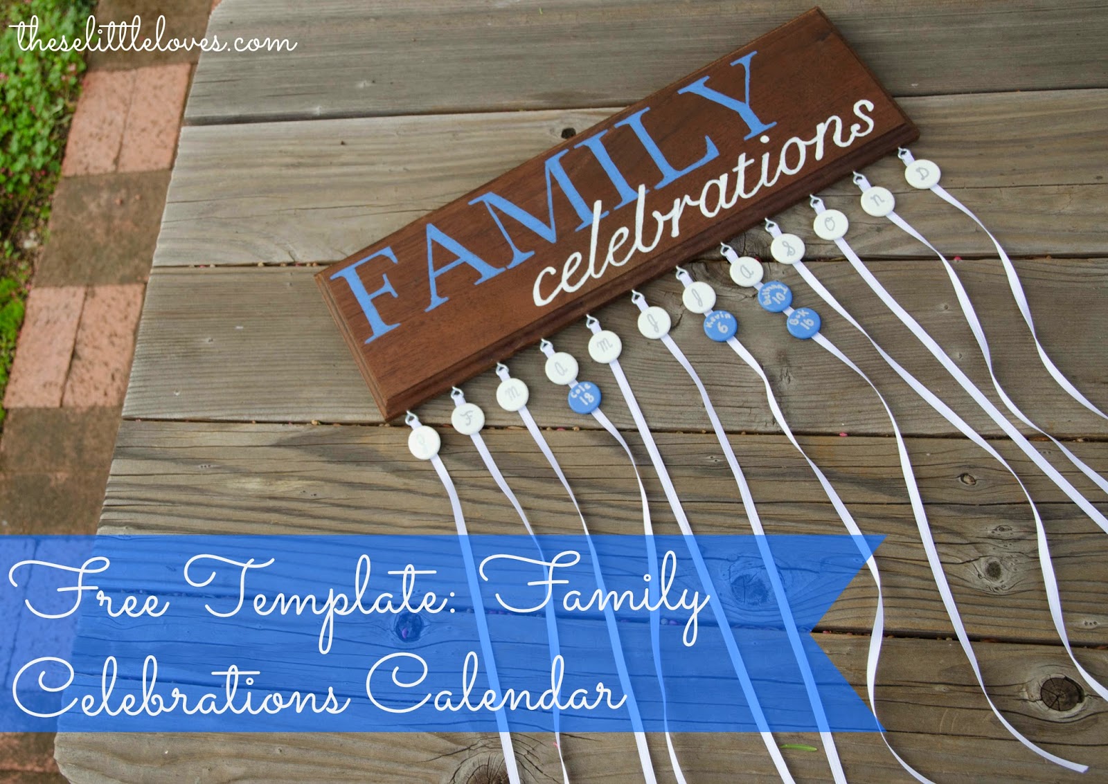 Free Template: Family Birthday and Anniversary Sign