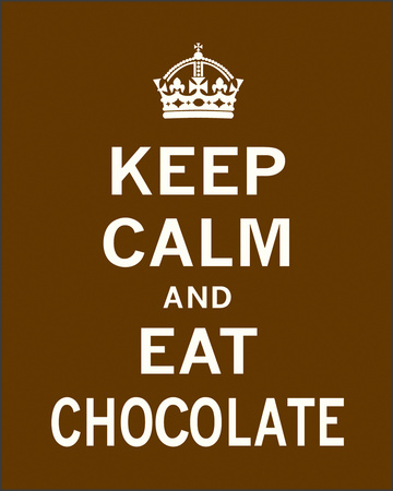Mantenha a calma, coma chocolate!