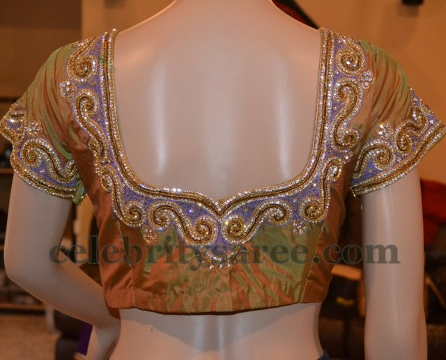 Elegant Work Silk Blouse Designs