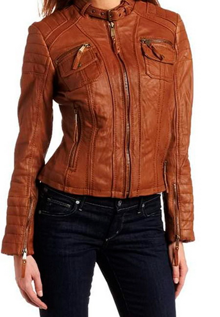 Модные женские кожаные куртки