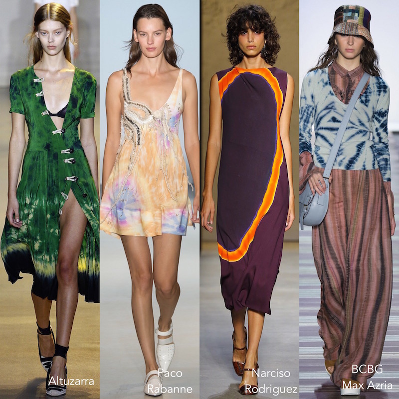 fashion trends, trend report, ruffles, bombers, sequins, tie dye,  off the shoulder, denim stripes, lingerie inspired, runway, nyfw, spring 2016