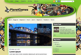 PlanetGames Blogger Template