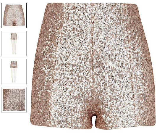 sequin gold shorts