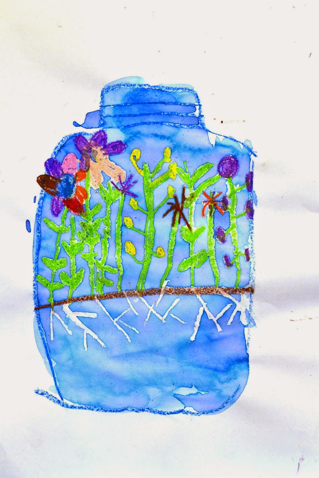 Lessons from the K12 Art Room Kindergarten Terrarium Paintings