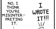 Misinterpretations....  Misunderstood