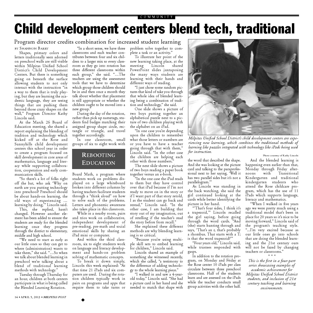 Child development writing