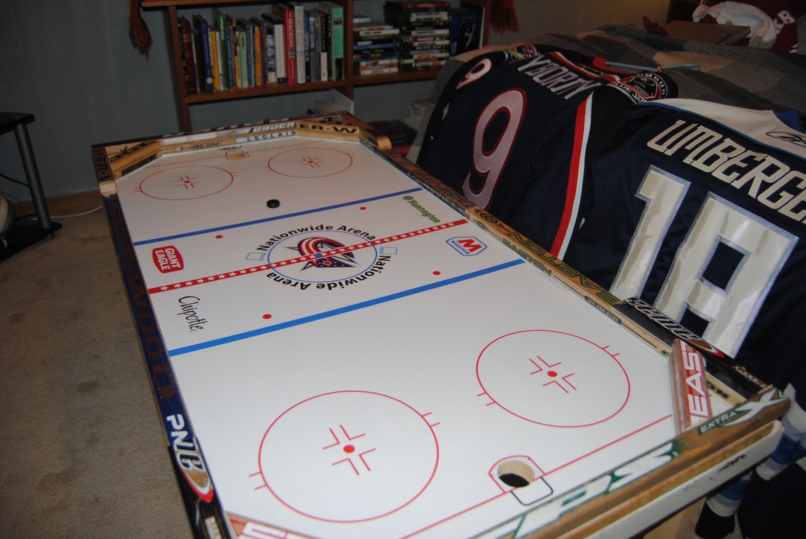 Blue Jackets Pucks and Stuff The CBJ BeerHockey Coffee Table
