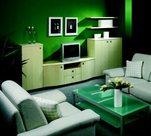Muebles y Decoración de Interiores Living de Color Verde Muebles y Decoración de Interiores Living de Color Verde