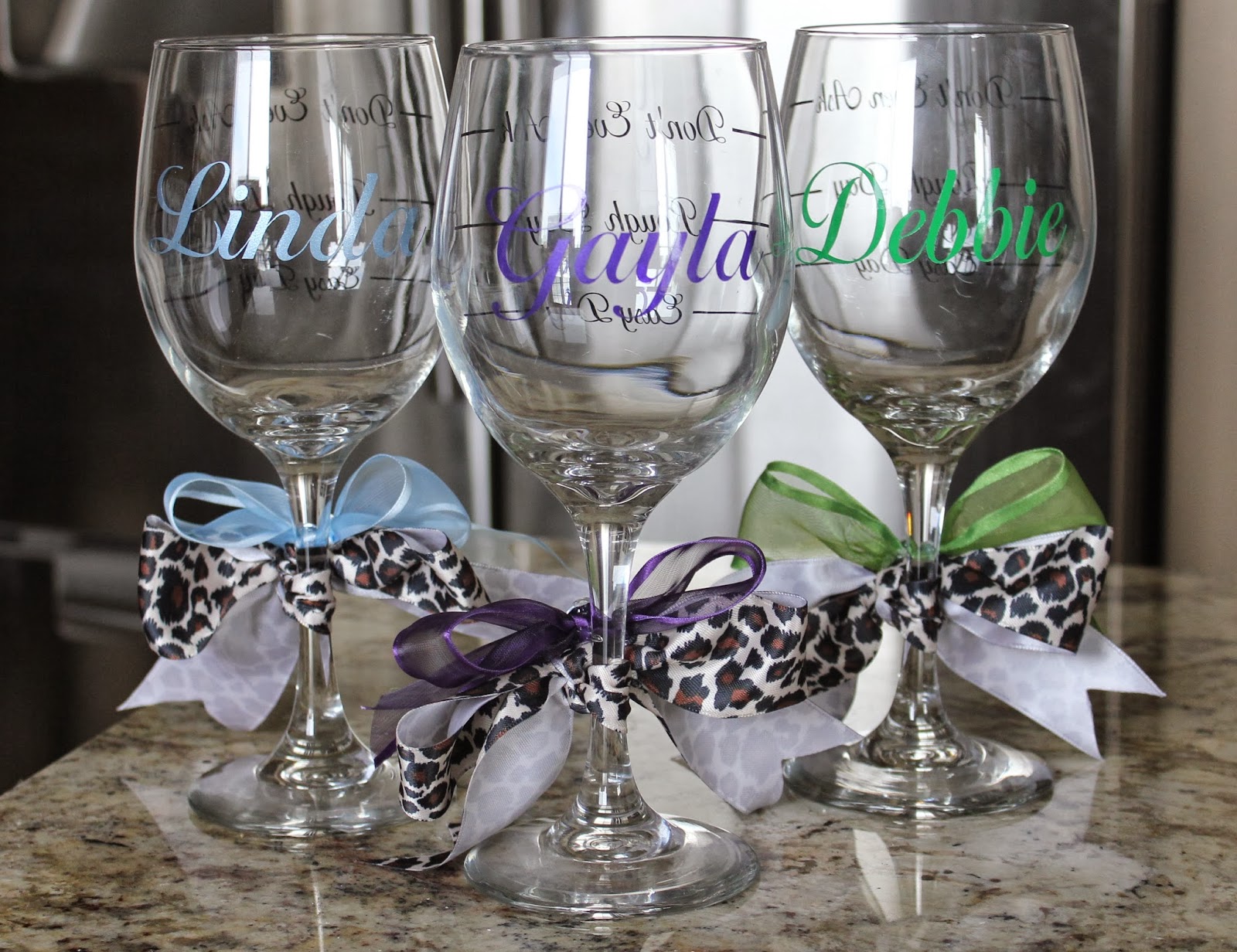 Cher's Signs by Design: Wine Glasses- Easy Day, Rough Day and Don't