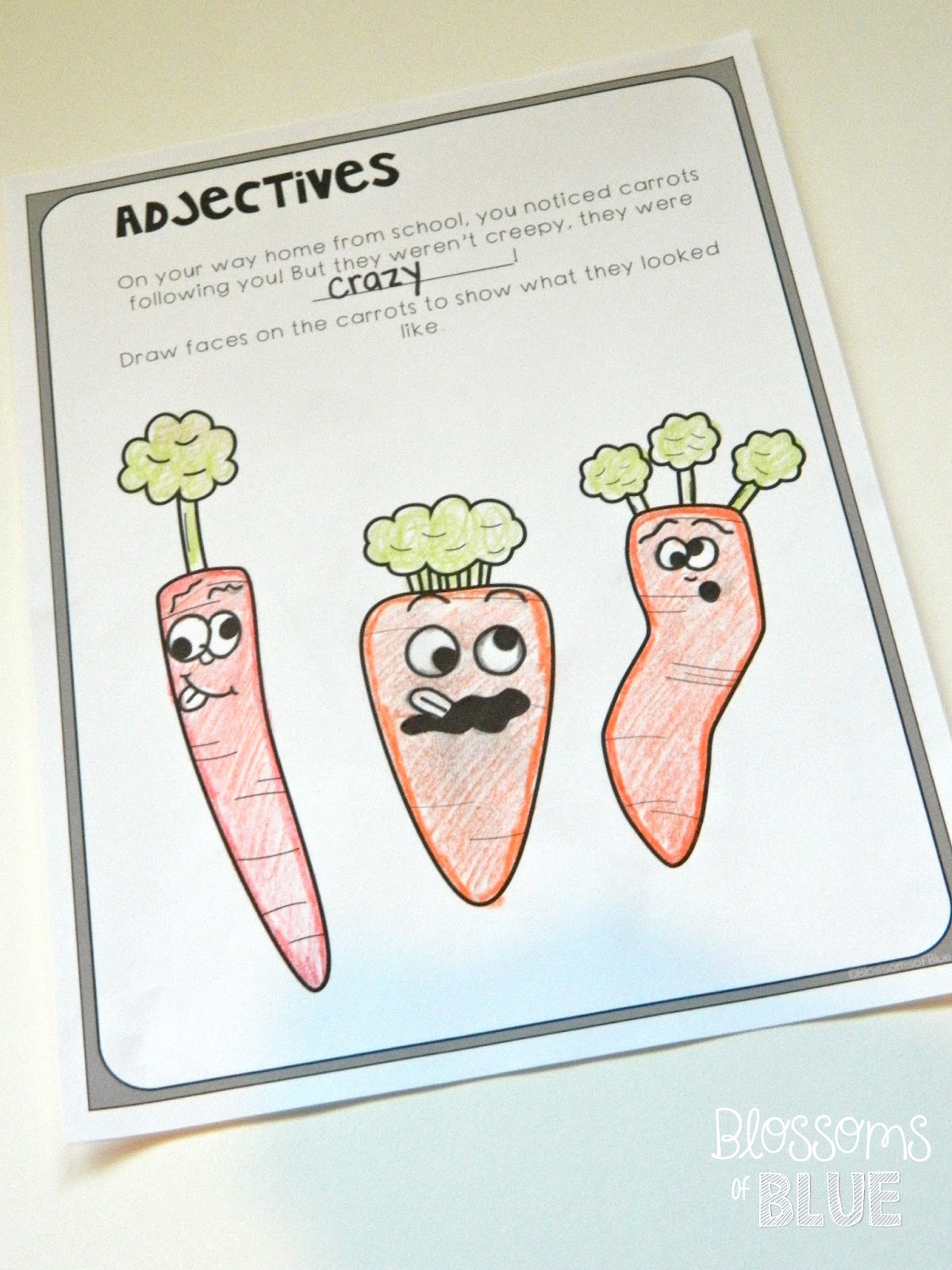 Books and Beyond Creepy Carrots Blossoms of Blue