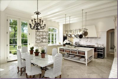 white lacquered wooden island