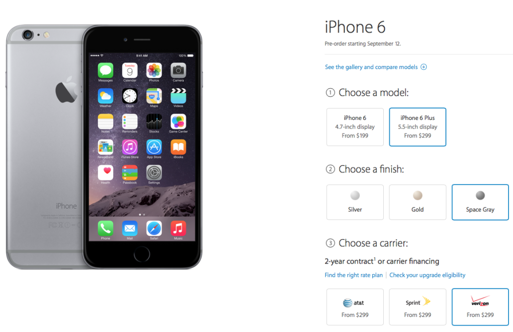 iPhone 6 Plus and iPhone 6 are Now Available For Pre-order