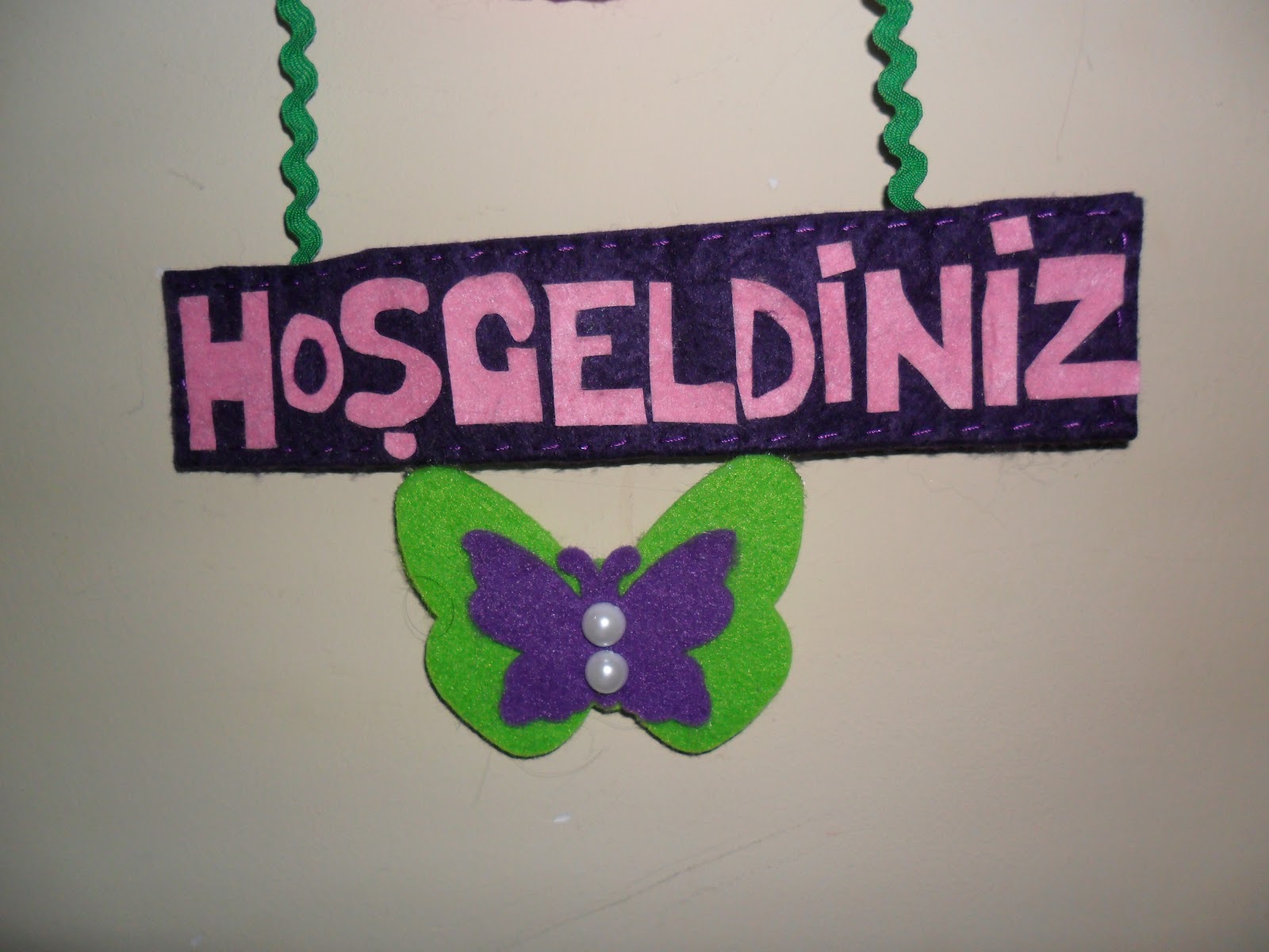 Bir Dalda İki Baykuş keçeden duvar süsü