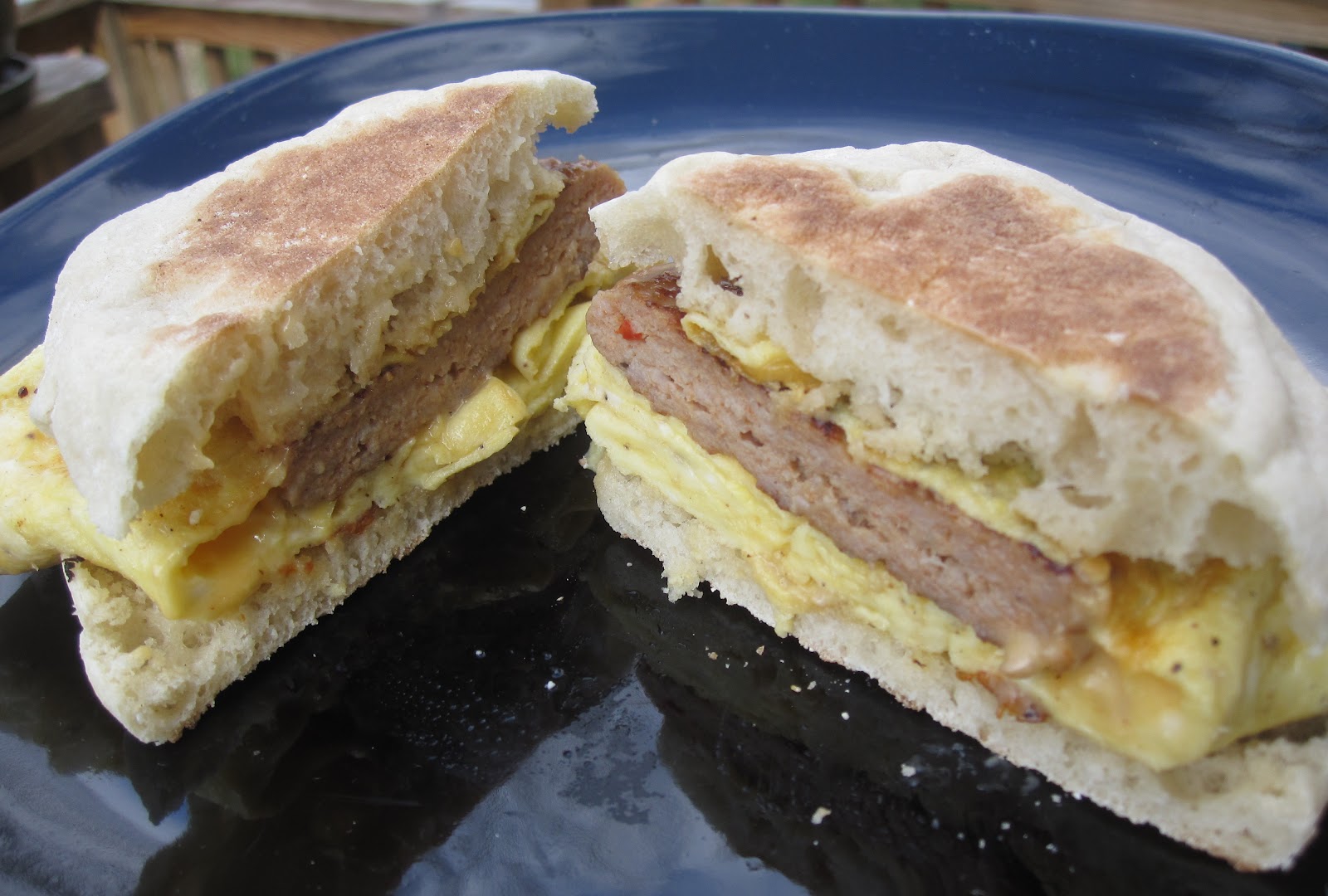 Confessions of a Cookaholic Sausage Egg & Cheese "Bodega" Sandwich