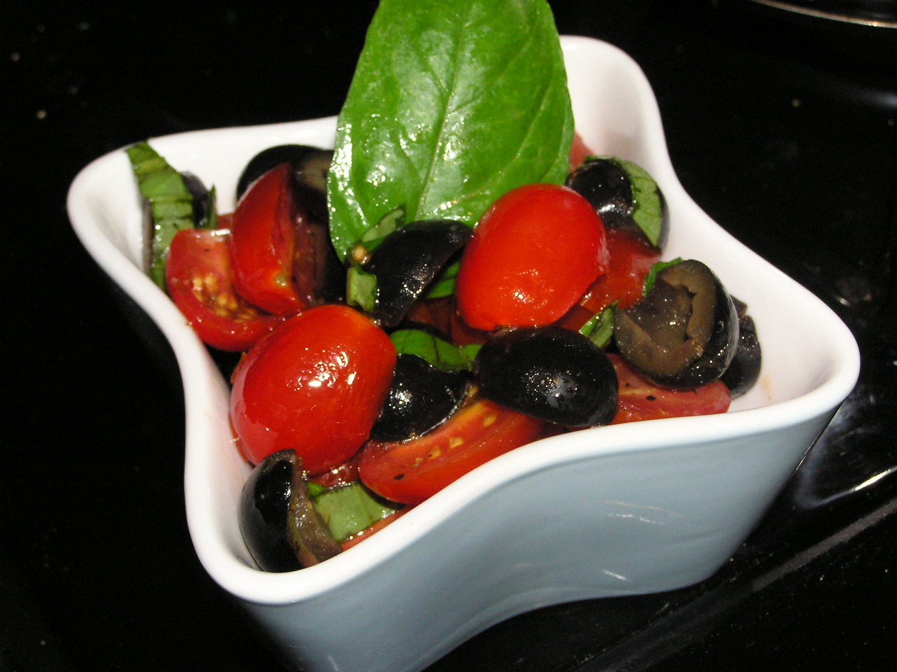 Spice Euphoria Grape Tomato and Black Olive salad