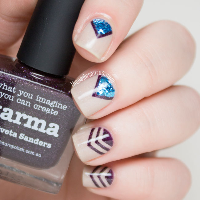 The Nailasaurus UK Nail Art Blog Chevron Nail Art with piCture