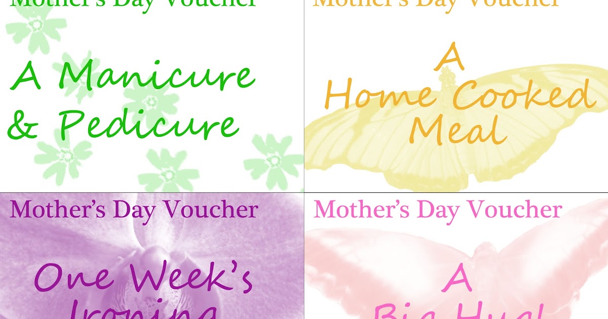 Unfortunately Oh! Printable Mother's Day Vouchers