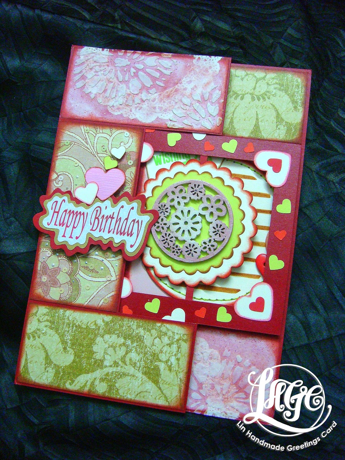 Love themed birthday swing card