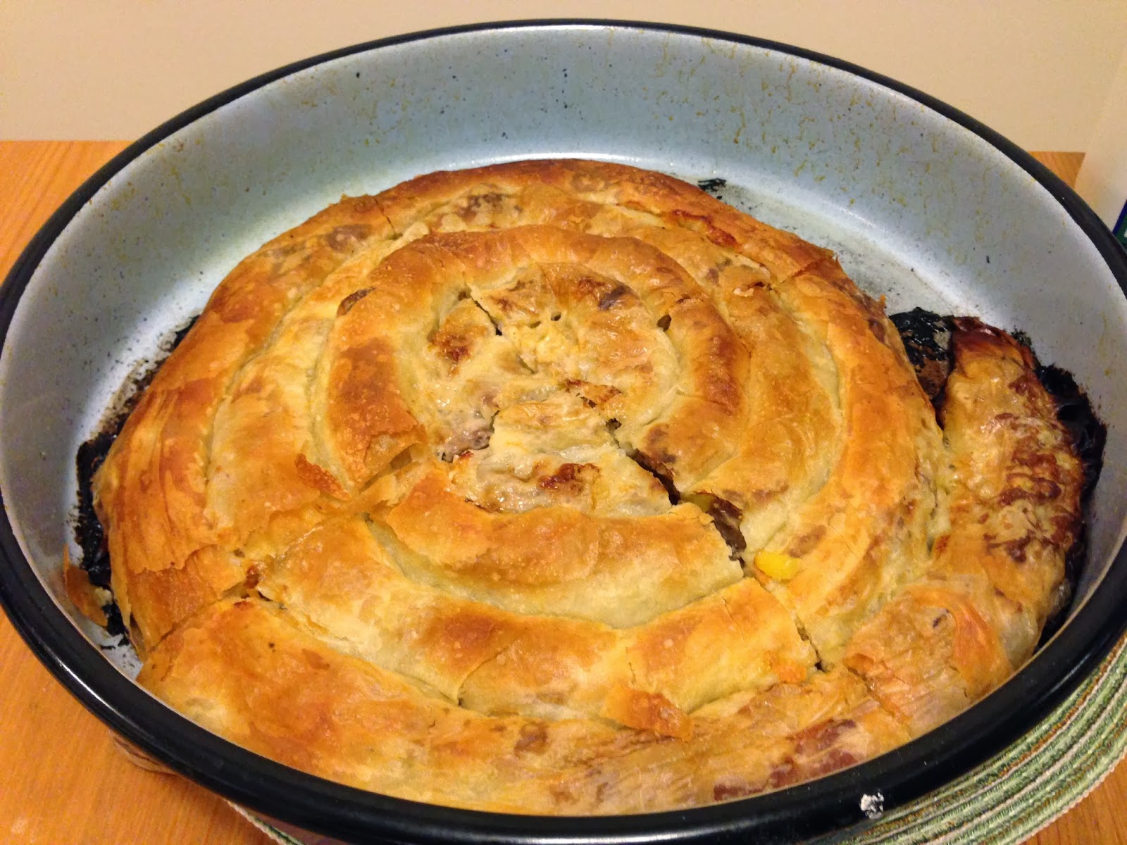 World Traveler Recipes Home Made Bosnian Pita Burek and Sirnica