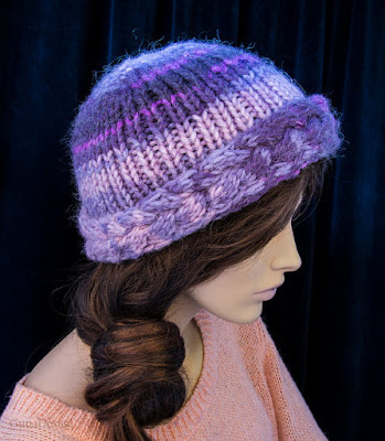 gunadesign guna andersone chunky bulky yarn purple hat