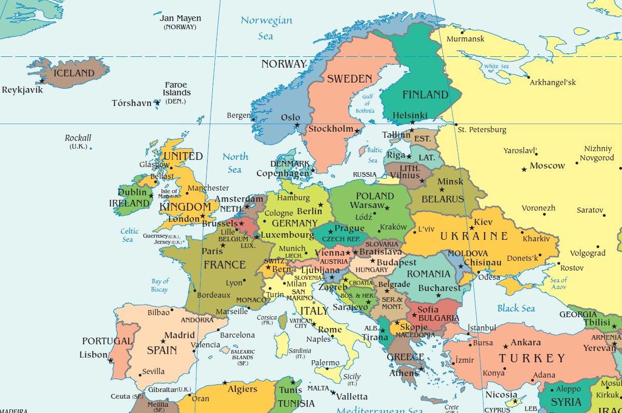 . Europe Country And Capital Map Quiz . europe country and capital map quiz