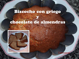 Bizcocho Con Griego Y Chocolate De Almendras
