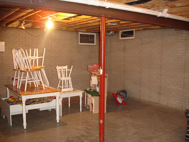 The Yellow Cape Cod: 31 Days of Character Building: DIY Basement Poles