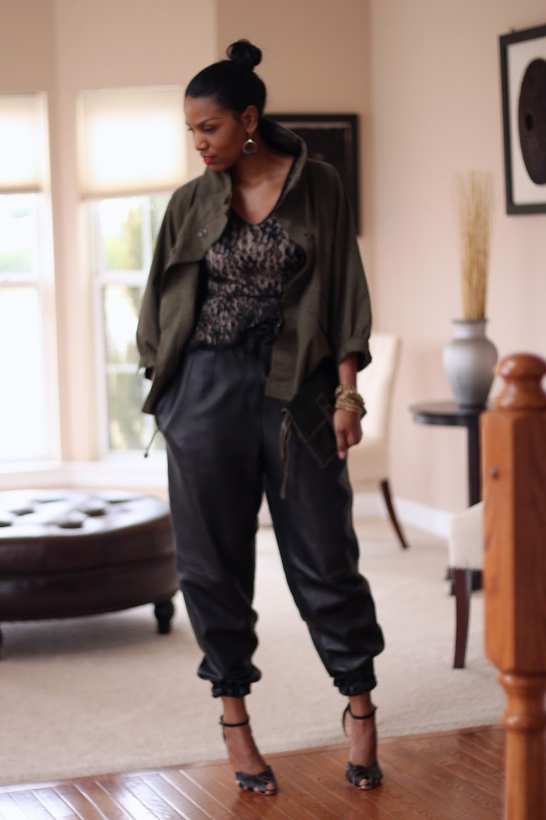 DIY Leather Jogging Pants Beaute' J'adore