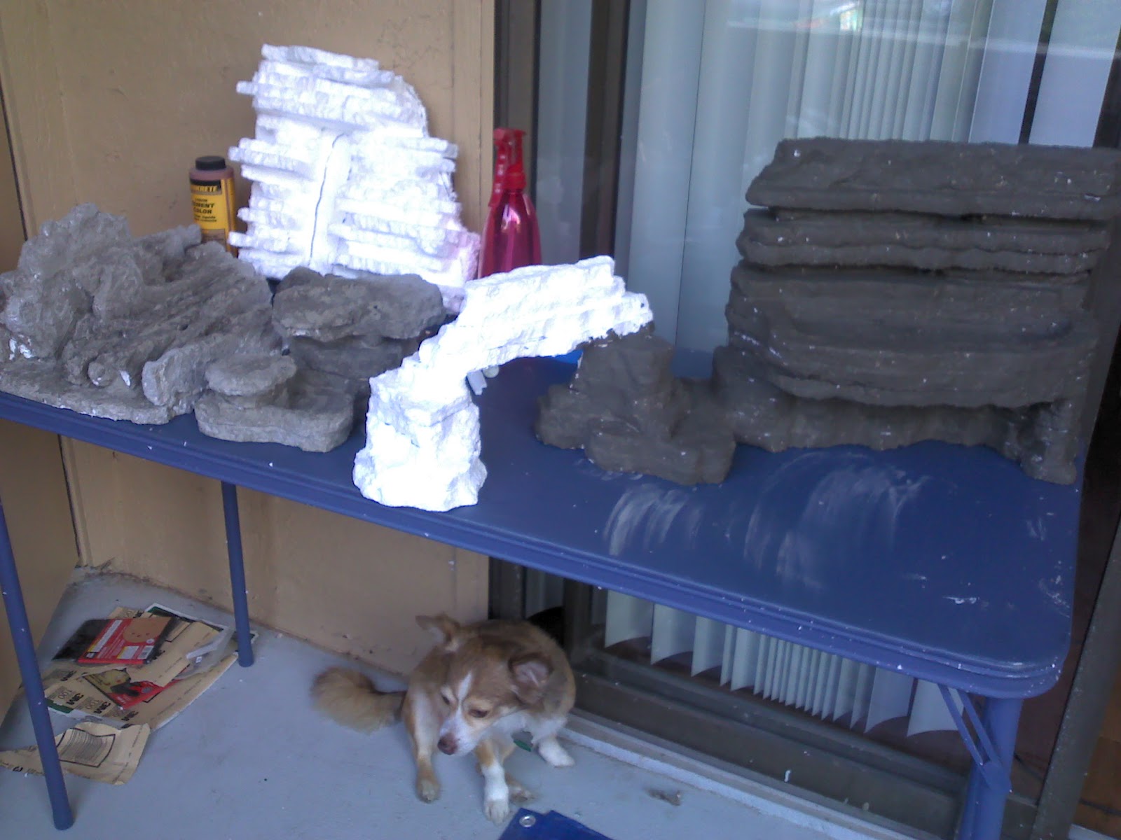 Jose's DIY Ideas Styrofoamcement aquarium background