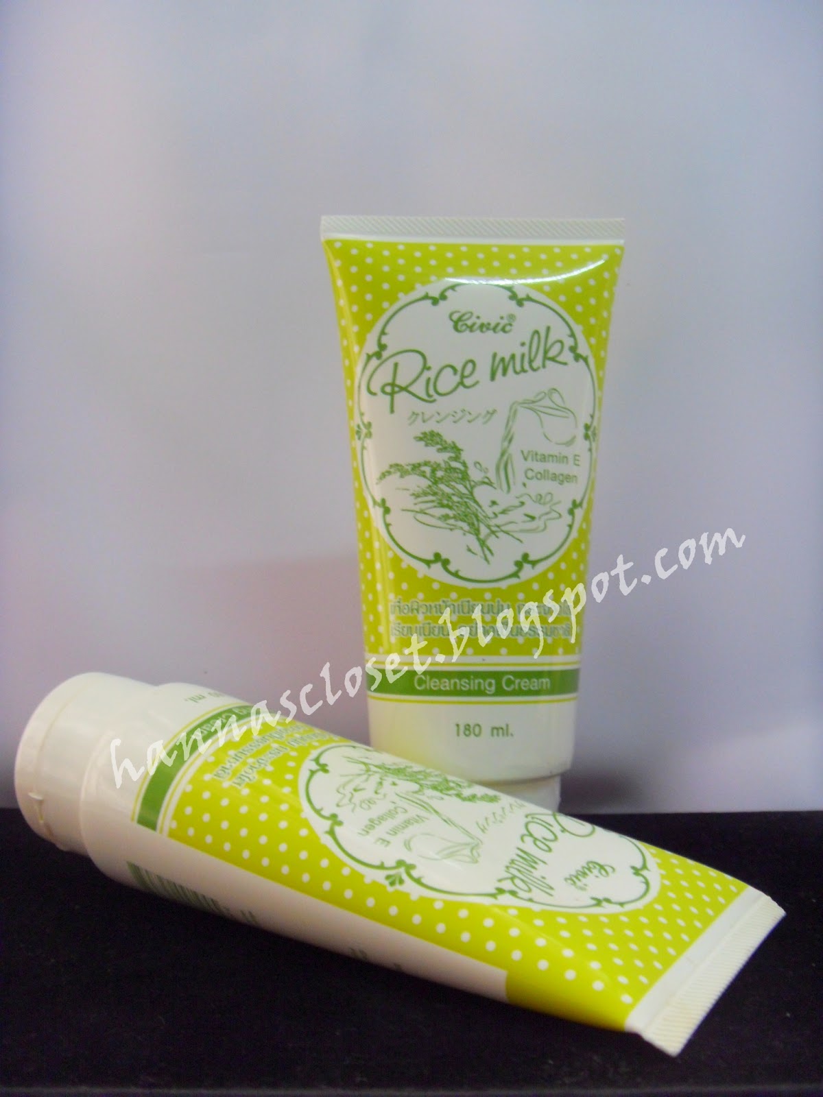 to Hanna's Closet Rice Milk Cleansing Cream