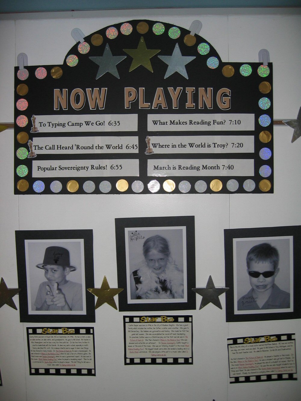 restaurant reservation hollywood themed classroom
