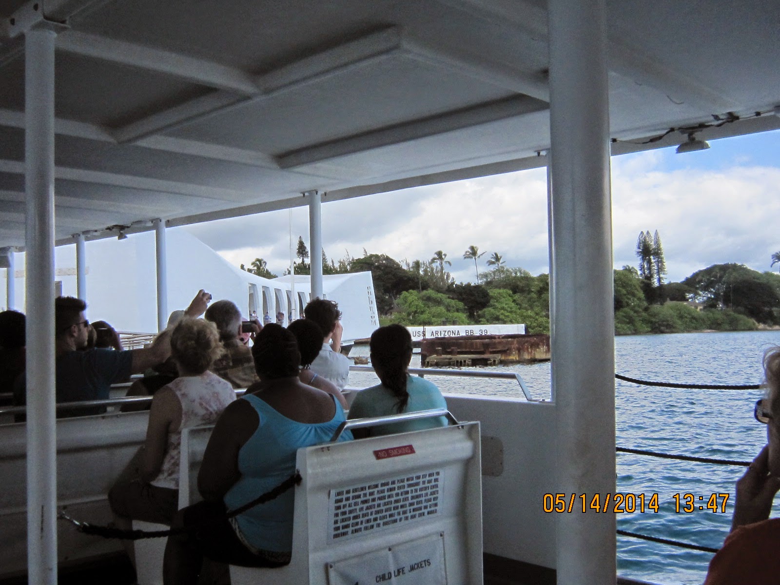 USS ARIZONA MEMORIAL VIEW 2014