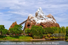 Expedition Everest, view from Flame Tree BBQ