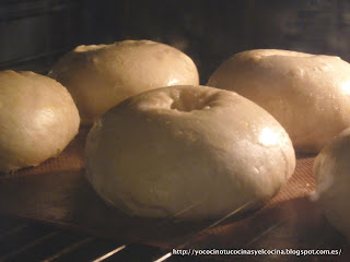 Bagels en el horno