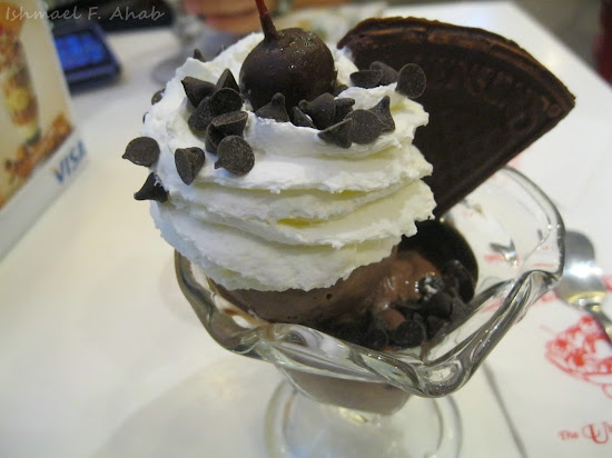 A cup of Swensen's choco ice cream