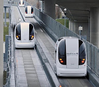 Ultra pods on guideways