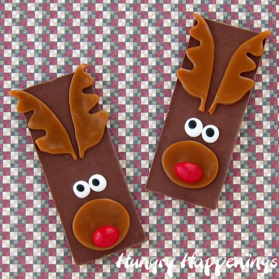 cocoa no bake oatmeal raisin reindeer healthier holiday treats homemade chocolate bar wrappers