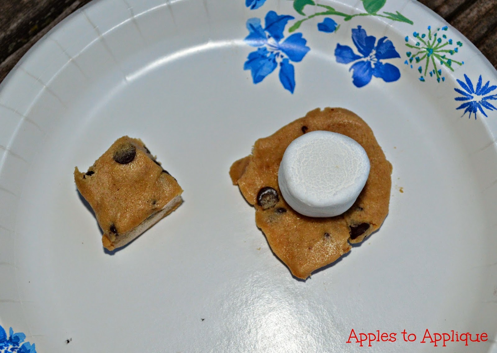 Cookie Dough S'mores - a fun twist on a summer time classic! | Apples to Applique #smores