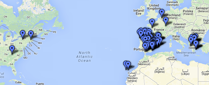 Centres participants 2014. Fernando Blaya
