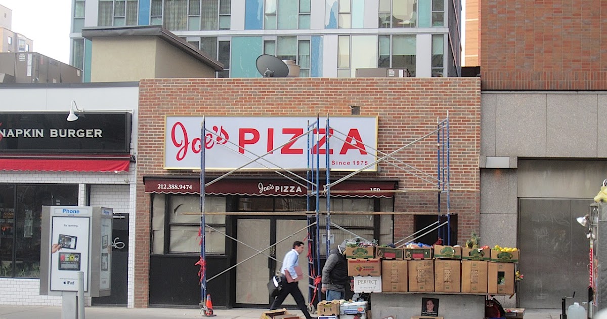 EV Grieve: Heres your Joes Pizza signage on East 14th Street