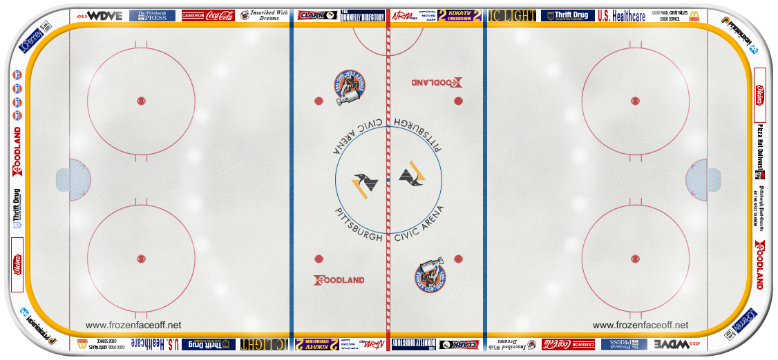 Pittsburgh Penguins 1993 ~ Frozen Faceoff - Full Rinks