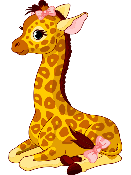 Girl Giraffe Sticker