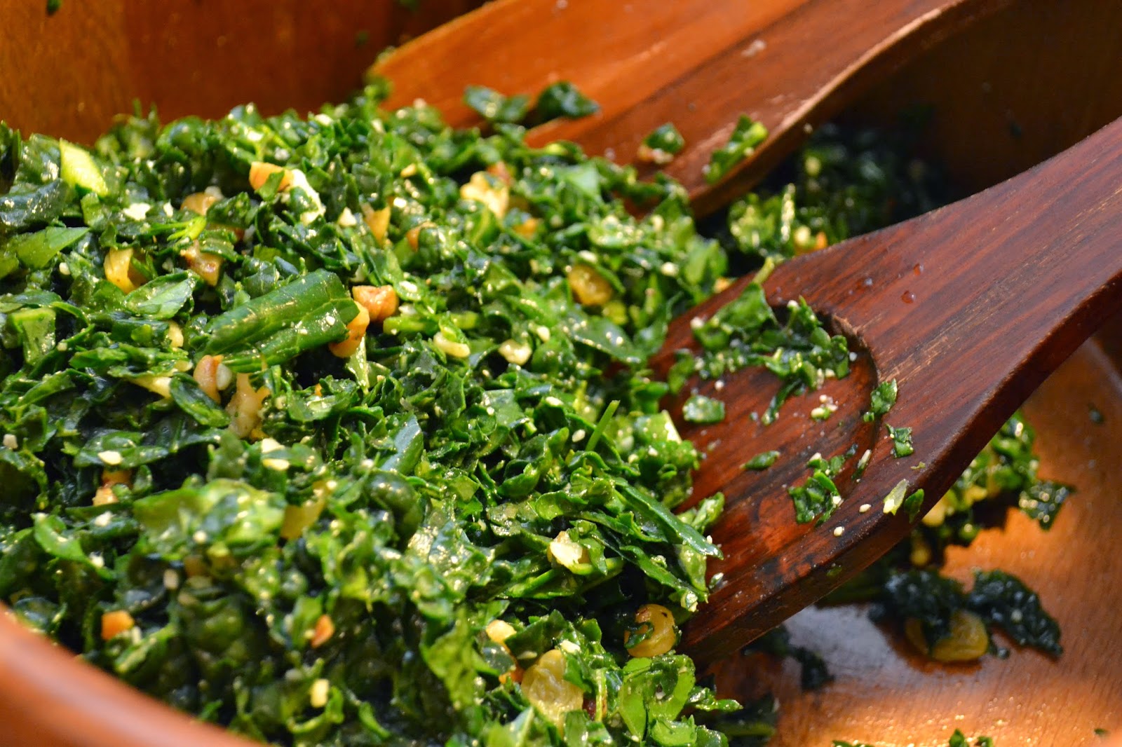 The No Pressure Cooker Chopped Kale Salad with Pecorino, Raisins, and