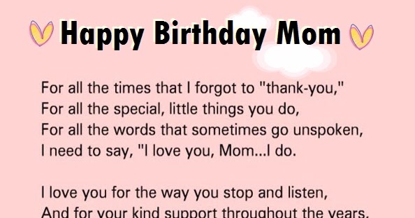 Lovely Happy Birthday Letter to Mom from Son | Words of Wisdom - Wikitanica