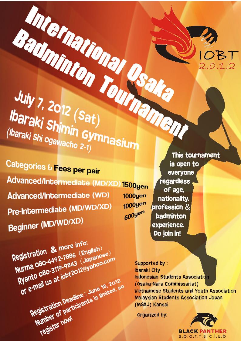 Badminton Tournament Poster